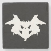 Rorschach Inkblot Steinuntersetzer (Vorderseite)