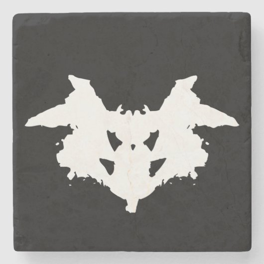 Rorschach Inkblot Steinuntersetzer (Vorderseite)