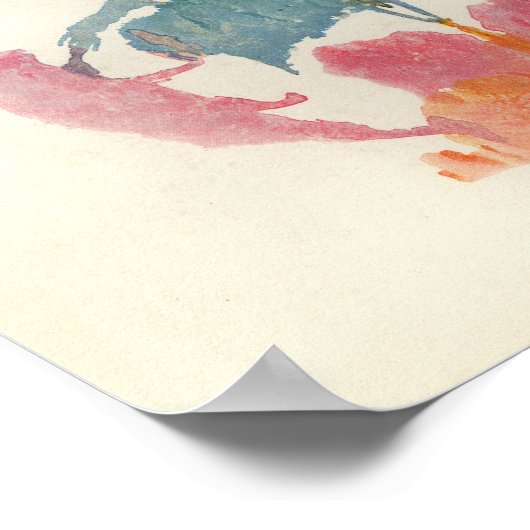 Rorschach Inkblot Test Fun Art Poster (Ecke)