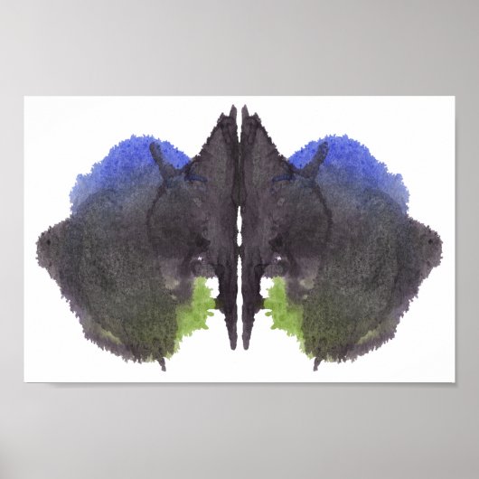 Rorschach Inkblot Test Fun Art Print Poster (Vorne)