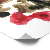 Rorschach Inkblot Test Fun Art Print Poster (Ecke)