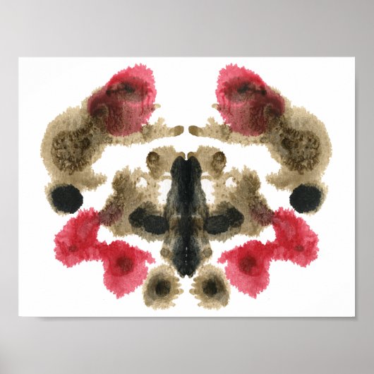 Rorschach Inkblot Test Fun Art Print Poster (Vorne)