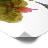 Rorschach Inkblot Test Fun Art Print Poster (Ecke)