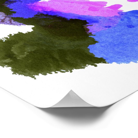 Rorschach Inkblot Test Fun Art Print Poster (Ecke)