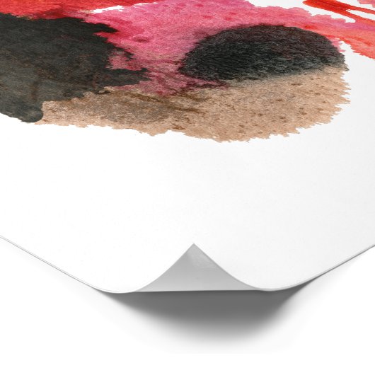 Rorschach Inkblot Test Fun Art Print Poster (Ecke)