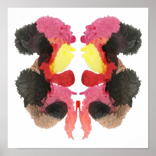 Rorschach Inkblot Test Fun Art Print Poster (Vorne)