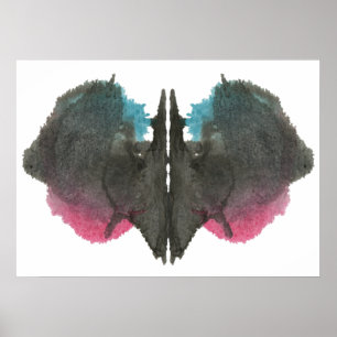 Rorschach Inkblot Test Fun Art Print Poster