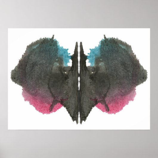 Rorschach Inkblot Test Fun Art Print Poster (Vorne)