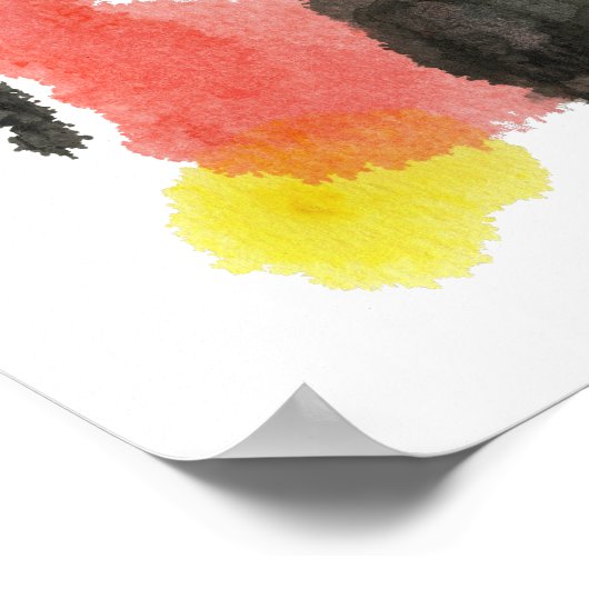 Rorschach Inkblot Test Fun Art Print Poster (Ecke)