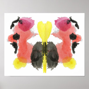 Rorschach Inkblot Test Fun Art Print Poster