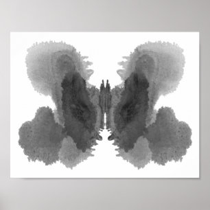 Rorschach Inkblot Test Fun Art Print Poster