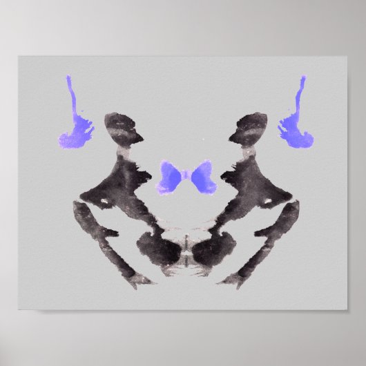 Rorschach Inkblot Test Fun Art Print Poster (Vorne)