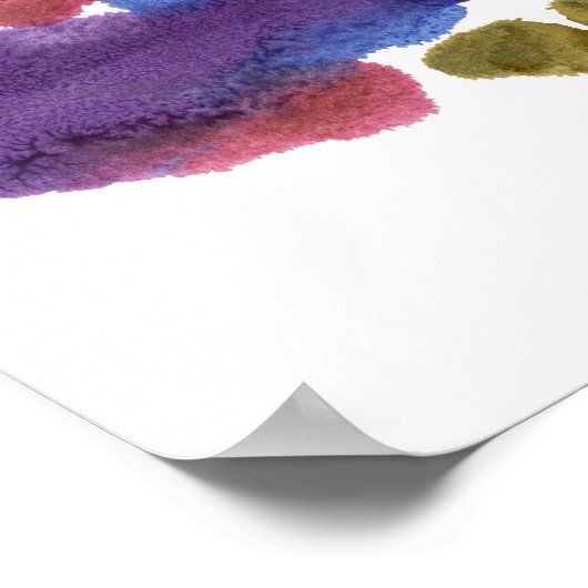 Rorschach Inkblot Test Fun Art Print Poster (Ecke)