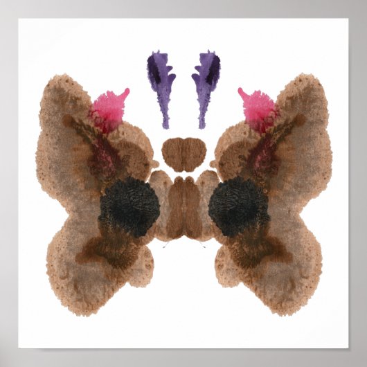 Rorschach Inkblot Test Fun Art Print Poster (Vorne)