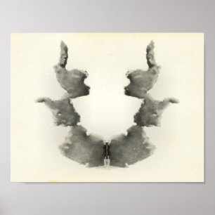 Rorschach Inkblot Test Fun Art Print Poster