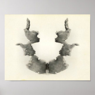 Rorschach Inkblot Test Fun Art Print Poster
