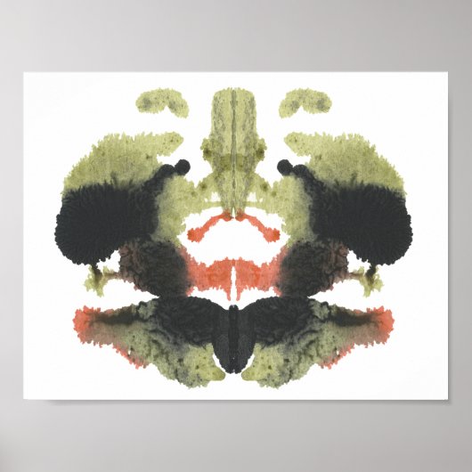 Rorschach Inkblot Test Fun Art Print Poster (Vorne)