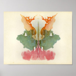 Rorschach Inkblot Test Fun Art Print Poster