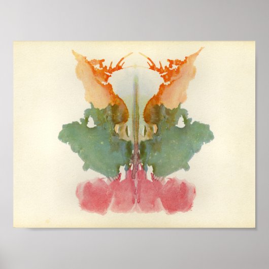 Rorschach Inkblot Test Fun Art Print Poster (Vorne)