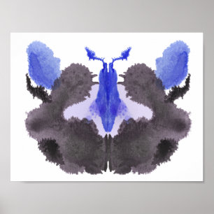 Rorschach Inkblot Test Fun Art Print Poster
