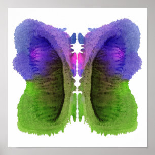 Rorschach Inkblot Test Fun Art Print Poster