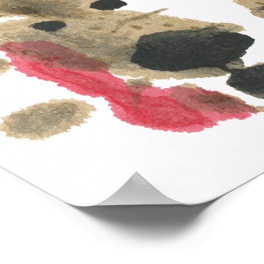 Rorschach Inkblot Test Fun Art Print Poster (Ecke)