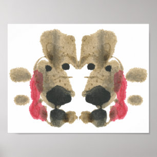Rorschach Inkblot Test Fun Art Print Poster