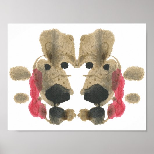 Rorschach Inkblot Test Fun Art Print Poster (Vorne)
