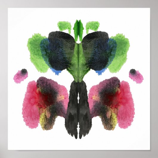 Rorschach Inkblot Test Fun Art Print Poster (Vorne)