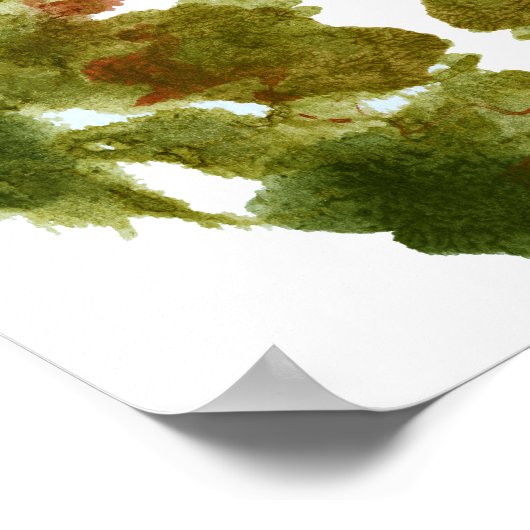 Rorschach Inkblot Test Fun Art Print Poster (Ecke)