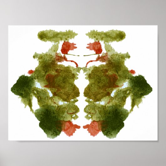 Rorschach Inkblot Test Fun Art Print Poster (Vorne)