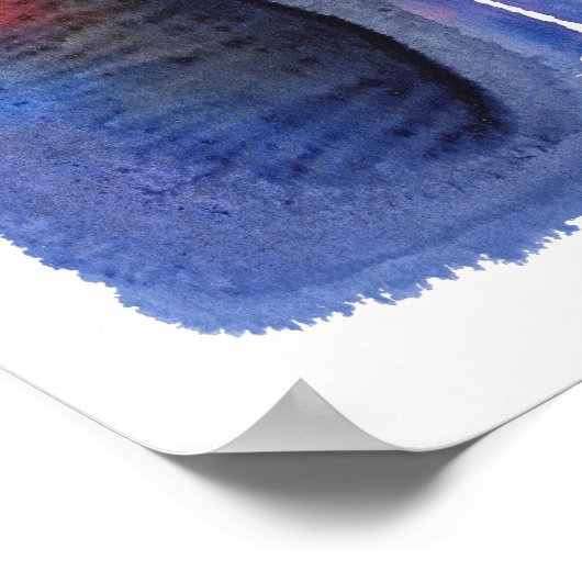 Rorschach Inkblot Test Fun Art Print Poster (Ecke)