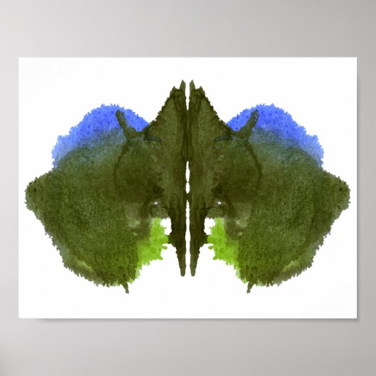 Rorschach Inkblot Test Fun Art Print Poster (Vorne)