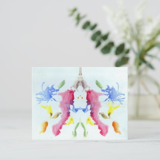 Rorschach Inkblot Test Postkarte (Stehend Vorderseite)