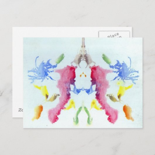 Rorschach Inkblot Test Postkarte (Vorne/Hinten)