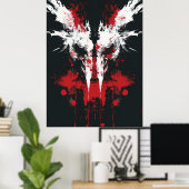 Rorschach Inkblot Testplakat Poster (Heimbüro)