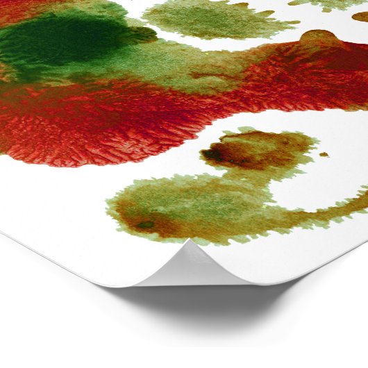 Rorschach Inkblot Testspass Kunst Poster (Ecke)