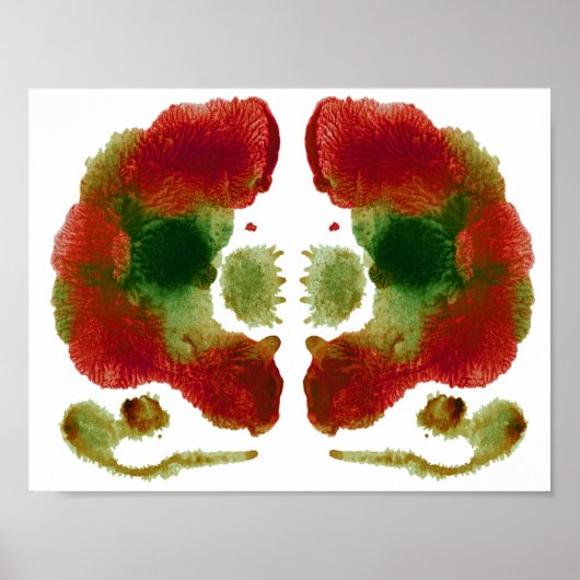 Rorschach Inkblot Testspass Kunst Poster (Vorne)