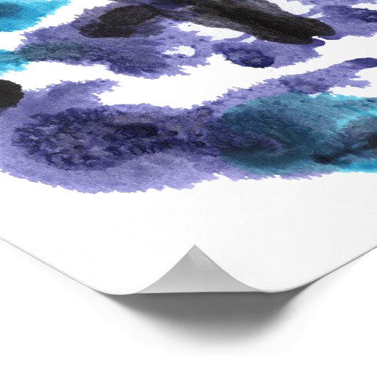 Rorschach Inkblot Testspass Kunst Poster (Ecke)