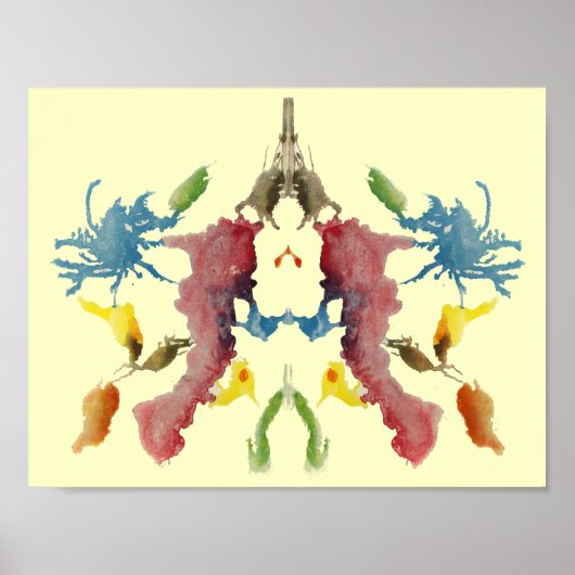 Rorschach Inkblot Testspass Kunst Poster (Vorne)