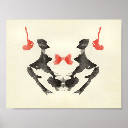 Rorschach Inkblot Testspass Kunst Poster (Vorne)