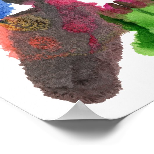 Rorschach Inkblot Testspass Kunst Poster (Ecke)