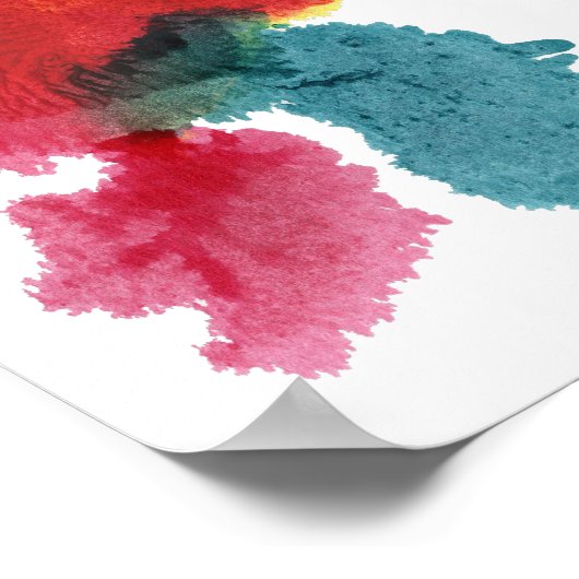 Rorschach Inkblot Testspass Kunst Poster (Ecke)