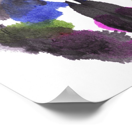 Rorschach Inkblot Testspass Kunst Poster (Ecke)