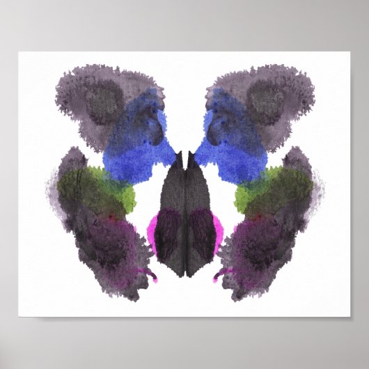 Rorschach Inkblot Testspass Kunst Poster (Vorne)