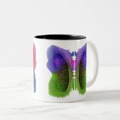 Rorschach Inkblot Testspass Kunst Zweifarbige Tasse (VorderseiteRechts)