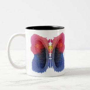 Rorschach Inkblot Testspass Kunst Zweifarbige Tasse