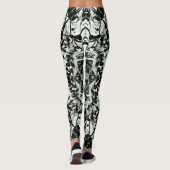 Rorschach, Schwarzweiß-Spritzer Leggings (Rückseite)
