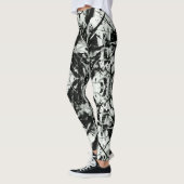 Rorschach, Schwarzweiß-Spritzer Leggings (Links)