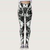 Rorschach, Schwarzweiß-Spritzer Leggings (Vorderseite)